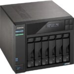 Asustor Lockerstor 6 Gen 2 AS6706T 6 Bay NAS, Quad-Core 2.0GHz, Dual 2.5GbE Ports, 8GB RAM DDR4, Four M.2 SSD Slots (Diskless) - Pappy Mall