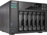 Asustor Lockerstor 6 Gen 2 AS6706T 6 Bay NAS, Quad-Core 2.0GHz, Dual 2.5GbE Ports, 8GB RAM DDR4, Four M.2 SSD Slots (Diskless) - Pappy Mall