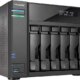 Asustor Lockerstor 6 Gen 2 AS6706T 6 Bay NAS, Quad-Core 2.0GHz, Dual 2.5GbE Ports, 8GB RAM DDR4, Four M.2 SSD Slots (Diskless) - Pappy Mall