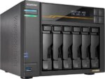 Asustor Lockerstor 6 Gen3 AS6806T 6 Bay NAS, Quad-Core 2.3GHz CPU, Dual USB 4 Ports, Dual 10GbE Ports, Dual 5GbE Ports, 16G ECC RAM DDR5, Four M.2 SSD - Pappy Mall