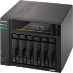 Asustor Lockerstor 6 Gen3 AS6806T 6 Bay NAS, Quad-Core 2.3GHz CPU, Dual USB 4 Ports, Dual 10GbE Ports, Dual 5GbE Ports, 16G ECC RAM DDR5, Four M.2 SSD - Pappy Mall