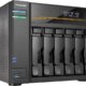 Asustor Lockerstor 6 Gen3 AS6806T 6 Bay NAS, Quad-Core 2.3GHz CPU, Dual USB 4 Ports, Dual 10GbE Ports, Dual 5GbE Ports, 16G ECC RAM DDR5, Four M.2 SSD - Pappy Mall