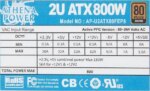 Athena Power AP-U2ATX80FEP8 2U IPC Server Power Supply - 80PLUS Bronze - Pappy Mall