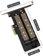 Bailink Dual M.2 PCIE Adapter, M.2 SSD NVME (M Key) & SATA (B Key) Adapter with SATA cable for One M.2 NVMe and One SATA SSD 22110/2280/2260/2242/2230 - Pappy Mall