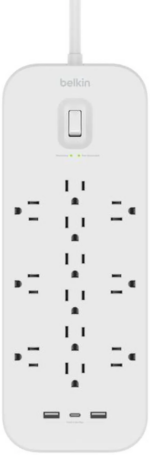 Belkin 12 Outlet Surge Protector + USB-C and USB-A ports SRA007P12TT6 - Pappy Mall