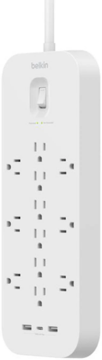 Belkin 12 Outlet Surge Protector + USB-C and USB-A ports SRA007P12TT6 - Pappy Mall
