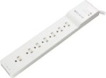 Belkin BE107200-06 7-Outlet Home Office Surge Protector Slim Design 6ft Right Angle Plug 3-Pack - Pappy Mall