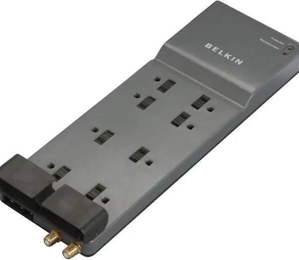 BELKIN BE108230-06 6 Feet 8 Outlets 3390 Joules Surge Suppressor with Coax Protection - Pappy Mall