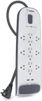 BELKIN BV112050-06 6' 12 Outlets 3996 Joules Surge Protector with USB Charging - Pappy Mall
