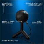 Blue Yeti Condenser Microphone for Gaming, Live Streaming - Black 988-000549 - Pappy Mall