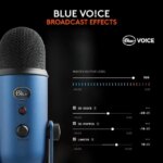 Blue Yeti USB Microphone for PC, Mac, Gaming, Recording, Streaming, Podcasting, Studio and Computer Condenser Mic with Blue VO!CE effects, 4 Pickup - Pappy Mall