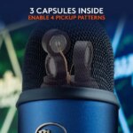 Blue Yeti USB Microphone for PC, Mac, Gaming, Recording, Streaming, Podcasting, Studio and Computer Condenser Mic with Blue VO!CE effects, 4 Pickup - Pappy Mall