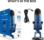 Blue Yeti USB Microphone for PC, Mac, Gaming, Recording, Streaming, Podcasting, Studio and Computer Condenser Mic with Blue VO!CE effects, 4 Pickup - Pappy Mall