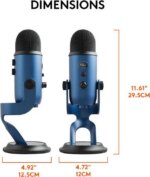 Blue Yeti USB Microphone for PC, Mac, Gaming, Recording, Streaming, Podcasting, Studio and Computer Condenser Mic with Blue VO!CE effects, 4 Pickup - Pappy Mall