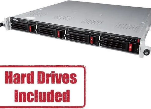 BUFFALO TeraStation 5420 4-Bay 16TB (4x4TB) Business Rackmount NAS Storage Hard Drives Included - Pappy Mall