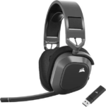 Corsair HS80 MAX Wireless Multiplatform Gaming Headset with Bluetooth - Dolby Atmos - Broadcast Quality Microphone - iCUE Compatible - PC, Mac, PS5, - Pappy Mall