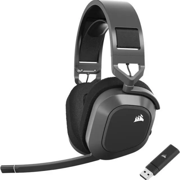 Corsair HS80 MAX Wireless Multiplatform Gaming Headset with Bluetooth - Dolby Atmos - Broadcast Quality Microphone - iCUE Compatible - PC, Mac, PS5, - Pappy Mall
