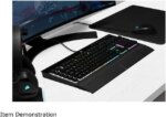 Corsair K55 RGB PRO Membrane Wired Gaming Keyboard – IP42 Dust and Spill-Resistant, 6 Macro Keys w/ Elgato Integration, iCUE Compatible – Black - Pappy Mall