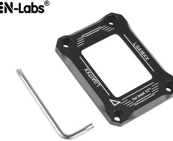 CPU Contact Frame Anti-Bending Buckle for Intel 12th/13th Generation Socket LGA 1700 , LGA 1800 Aluminum Corrector Bracket ,Black - Pappy Mall