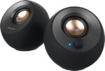 Creative Pebble V2 - Minimalistic 2.0 USB-C Powered Desktop Speakers, 3.5 mm AUX-in, Up to 8W RMS Power for Computers and Laptops, Type-A Adapter - Pappy Mall