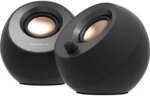Creative Pebble V3 2.0 Bluetooth Speaker System - 8 W RMS - Black - Desktop - 100 Hz to 17 kHz - USB - Pappy Mall