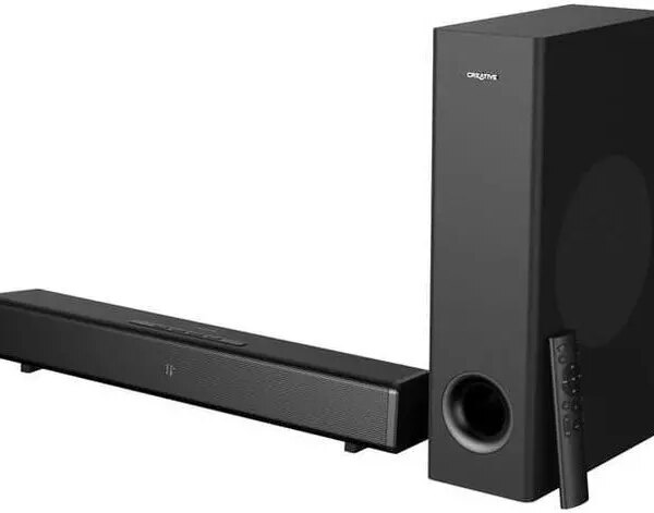 Creative Stage 360 2.1 Bluetooth Sound Bar Speaker, Dolby Atmos, Surround Sound - 120 W RMS (240W Peak Power) - Black - Pappy Mall