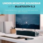 Creative Stage SE Under-Monitor Soundbar with USB Digital Audio and Bluetooth 5.3, Clear Dialog and Surround by Sound Blaster, Powered via Adapter - Pappy Mall