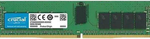 Crucial 16GB DDR4 2400 (PC4 19200) 288-Pin RDIMM ECC Reg 2Rx8 CL17 1.2V Server Memory Module - CT16G4RFD824A - Pappy Mall