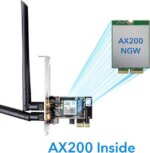 Cudy New AX3000 Wireless WiFi 6 PCIe Card for PC, Bluetooth 5.2, AX200, 3000Mbps WiFi 6 Speed, Bluetooth 5.2/5/4.2/4.0, 802.11ax/ac/a/b/g/n, Windows - Pappy Mall