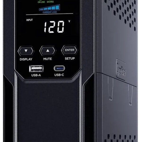 CyberPower CP1350AVRLCD3 Intelligent LCD UPS Systems - 1350VA/815W, 120 VAC, NEMA 5-15P, Mini-Tower, 12 Outlets - Pappy Mall