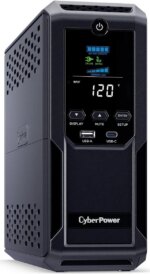 CyberPower CP1500AVRLCD3 Intelligent LCD UPS Systems - 1500VA/900W, 120 VAC, NEMA 5-15P, Mini-Tower, 12 Outlets, LCD - Pappy Mall