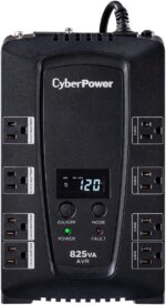CyberPower CP825AVRLCD Intelligent LCD UPS Systems - 825VA/450W, 120 VAC, NEMA 5-15P, Compact, 8 Outlets, LCD, PowerPanel - Pappy Mall