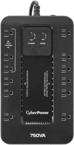 CyberPower EC750GTAA TAA Compliant UPS System - 750VA/450W, 120 VAC, NEMA 5-15P, Compact, 12 Outlets, PowerPanel® Personal - Pappy Mall