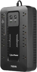 CyberPower EC750GTAA TAA Compliant UPS System - 750VA/450W, 120 VAC, NEMA 5-15P, Compact, 12 Outlets, PowerPanel® Personal - Pappy Mall