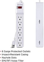 CyberPower Essential CSB606W 6-Outlet Surge Suppressor Protector - Pappy Mall