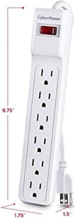 CyberPower Essential CSB606W 6-Outlet Surge Suppressor Protector - Pappy Mall
