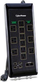 CyberPower PBJ5UC Premium 12 Surge Protector - Pappy Mall