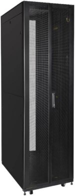 DavisLegend 42U 24"W x 32"D Server Cabinet IT Network Data Rack Enclosure with vented doors, with cable management panel, vented top with brush cable - Pappy Mall