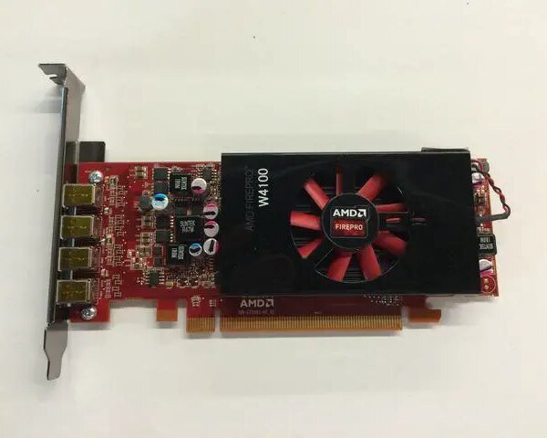 DELL FirePro W4100 Graphic Card 4 Mini Display Port 2GB Video Card PCIe 025D14 - Pappy Mall