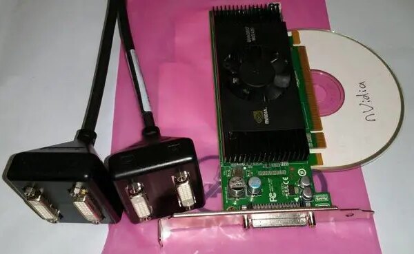 Dell/nVidia Quadro NVS 420 NVS420 512MB 4 Quad Monitor Professional Video Card P/N: H995J - Pappy Mall
