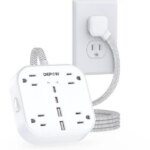 DEPOW Flat Extension Cord 5Ft, Flat Plug Power Strip with 4 Outlets 4 USB Ports (2 USB C), Multiple Wall Outlet Extender Suitable for Home Office Dorm, White - Newegg.com -...