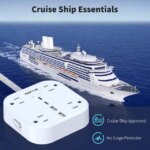 DEPOW Flat Extension Cord 5Ft, Flat Plug Power Strip with 4 Outlets 4 USB Ports (2 USB C), Multiple Wall Outlet Extender Suitable for Home Office Dorm, White - Newegg.com -...