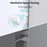 DEPOW Power Strip Cube with USB Ports, Flat Extension Cord with 4 AC Outlets & 3 USB Ports (2 USB C), 5 FT Small Power Strip, 3 Prong Mini Charging - Pappy Mall