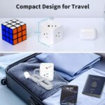 DEPOW Power Strip Cube with USB Ports, Flat Extension Cord with 4 AC Outlets & 3 USB Ports (2 USB C), 5 FT Small Power Strip, 3 Prong Mini Charging - Pappy Mall