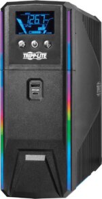 Eaton Tripp Lite Series 1500VA 900W 120V Pure Sine Wave Gaming UPS Battery Backup - LCD, AVR, RGB LEDs, USB Charging, Power Saving - Tower - AVR - 7 - Pappy Mall