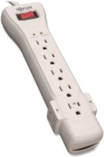 Eaton Tripp Lite Series Protect It! 7-Outlet Surge Protector, 7 ft. Cord with Right-Angle Plug, 2160 Joules, Diagnostic LEDs, Light Gray Housing - 7 x - Pappy Mall