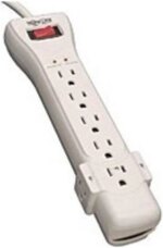 Eaton Tripp Lite Series Protect It! 7-Outlet Surge Protector, 7 ft. Cord with Right-Angle Plug, 2160 Joules, Diagnostic LEDs, Light Gray Housing - 7 x - Pappy Mall