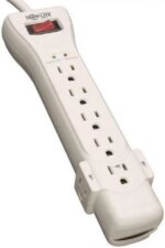 Eaton Tripp Lite Series Protect It! 7-Outlet Surge Protector, 7 ft. Cord with Right-Angle Plug, 2160 Joules, Diagnostic LEDs, Light Gray Housing - 7 x - Pappy Mall