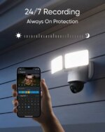 eufy Security Floodlight Camera E340 Wired, 360° Pan and Tilt, 24/7 Recording, Dual-Band Wi-Fi, 2,000 Lumens, Motion-Activated, Dual Camera, HomeBase - Pappy Mall