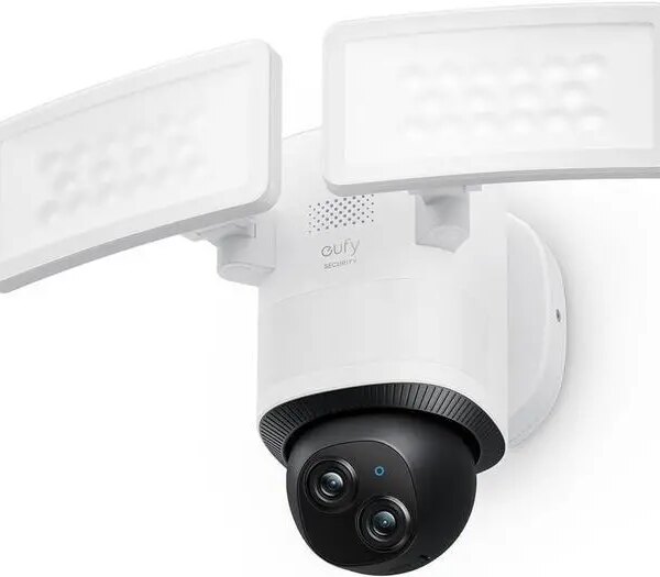 eufy Security Floodlight Camera E340 Wired, 360° Pan and Tilt, 24/7 Recording, Dual-Band Wi-Fi, 2,000 Lumens, Motion-Activated, Dual Camera, HomeBase - Pappy Mall